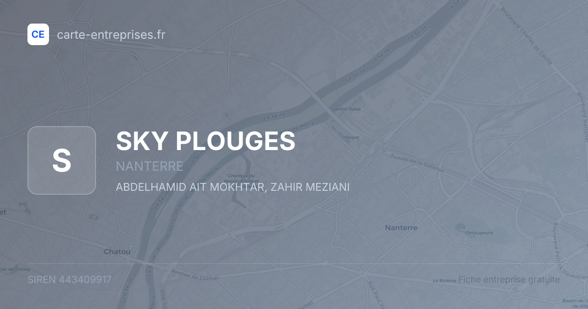 SKY PLOUGES — 443409917 — fiche entreprise