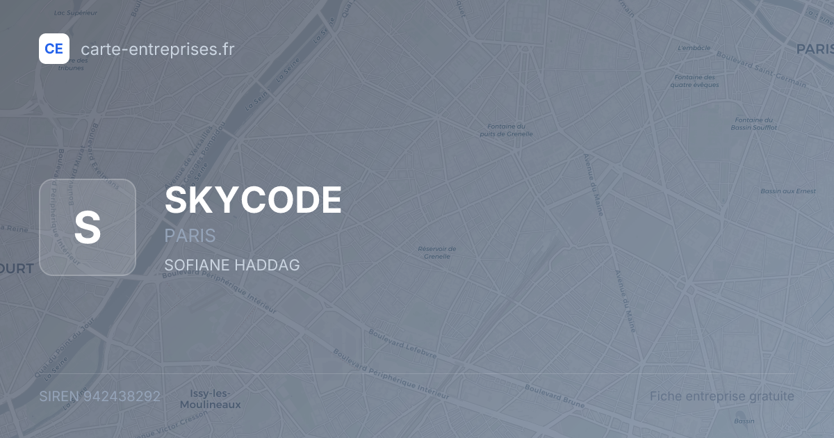 SKYCODE — 942438292 — fiche entreprise