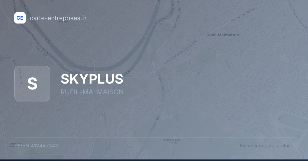 SKYPLUS — 413447343 — fiche entreprise