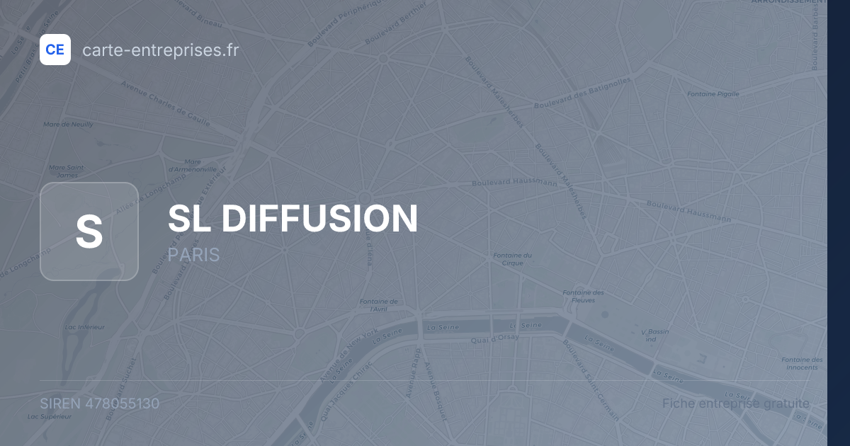 SL DIFFUSION — 478055130 — fiche entreprise