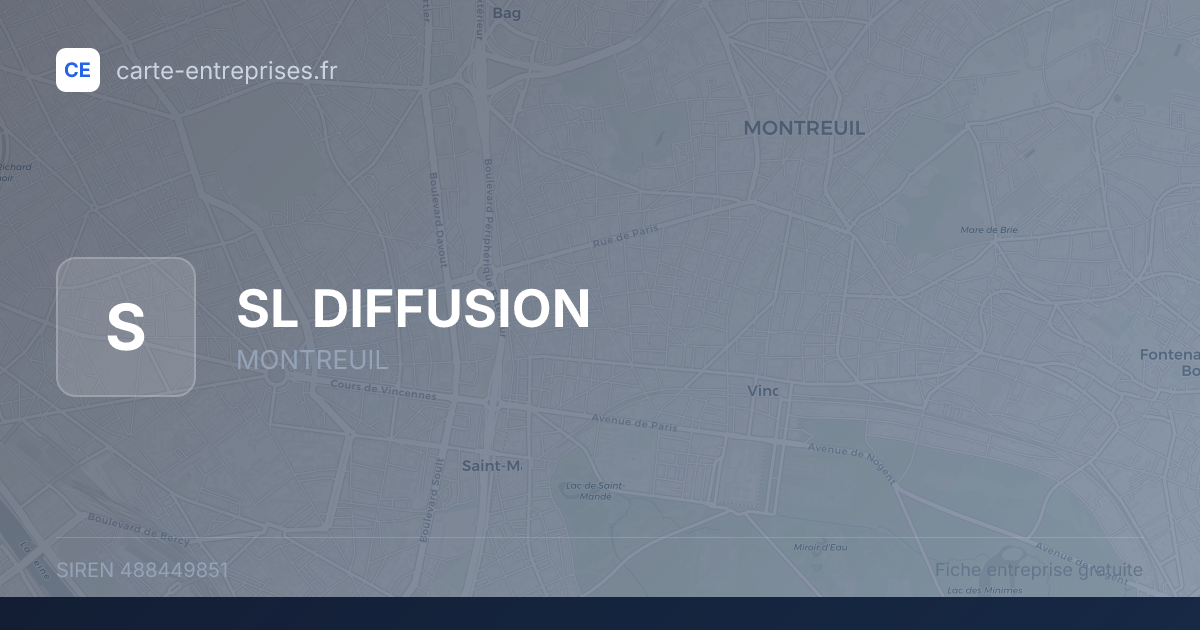 SL DIFFUSION — 488449851 — fiche entreprise