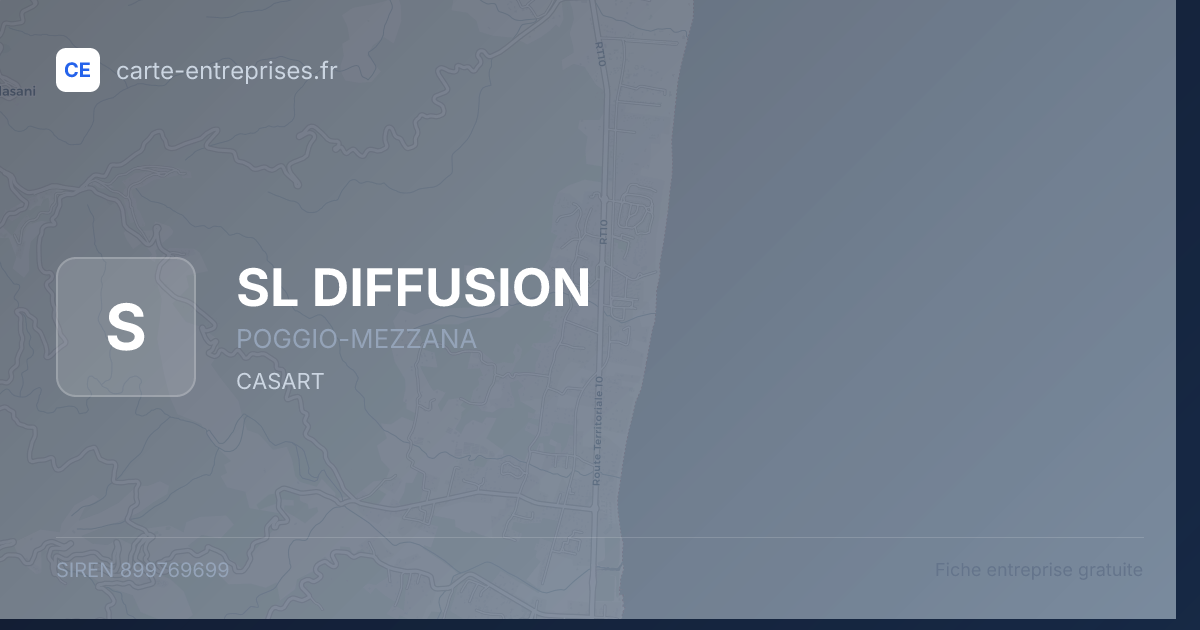 SL DIFFUSION — 899769699 — fiche entreprise