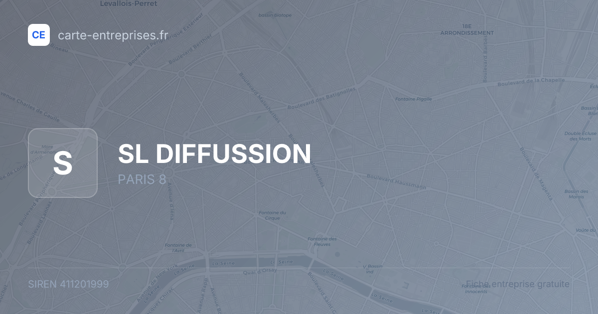 SL DIFFUSSION — 411201999 — fiche entreprise