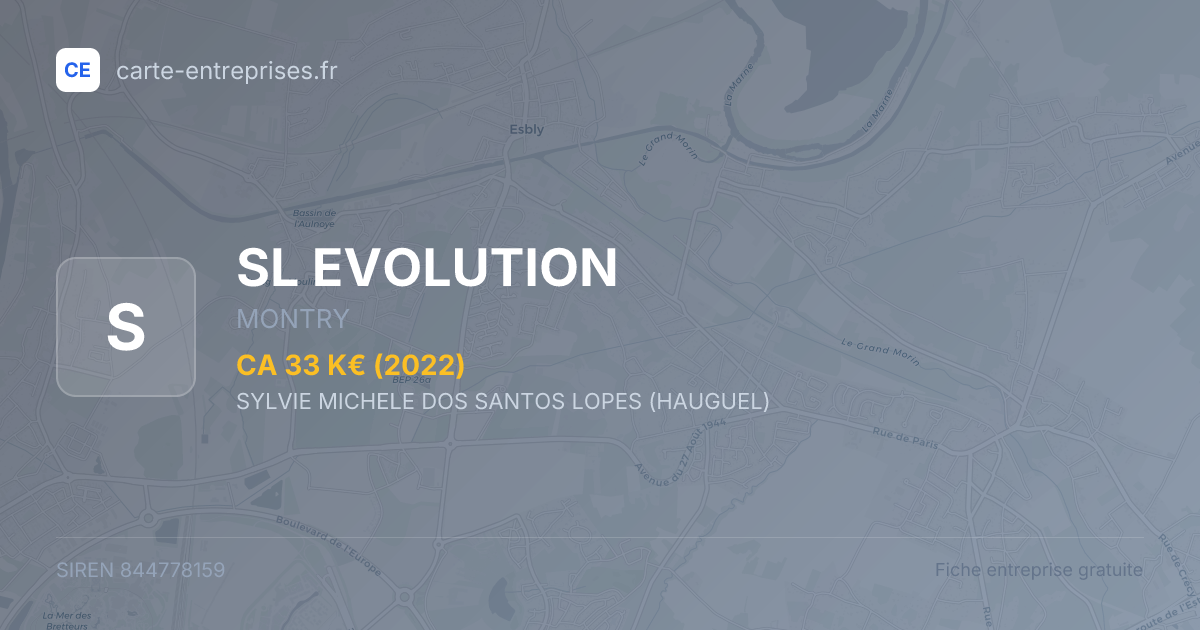 SL EVOLUTION — 844778159 — fiche entreprise