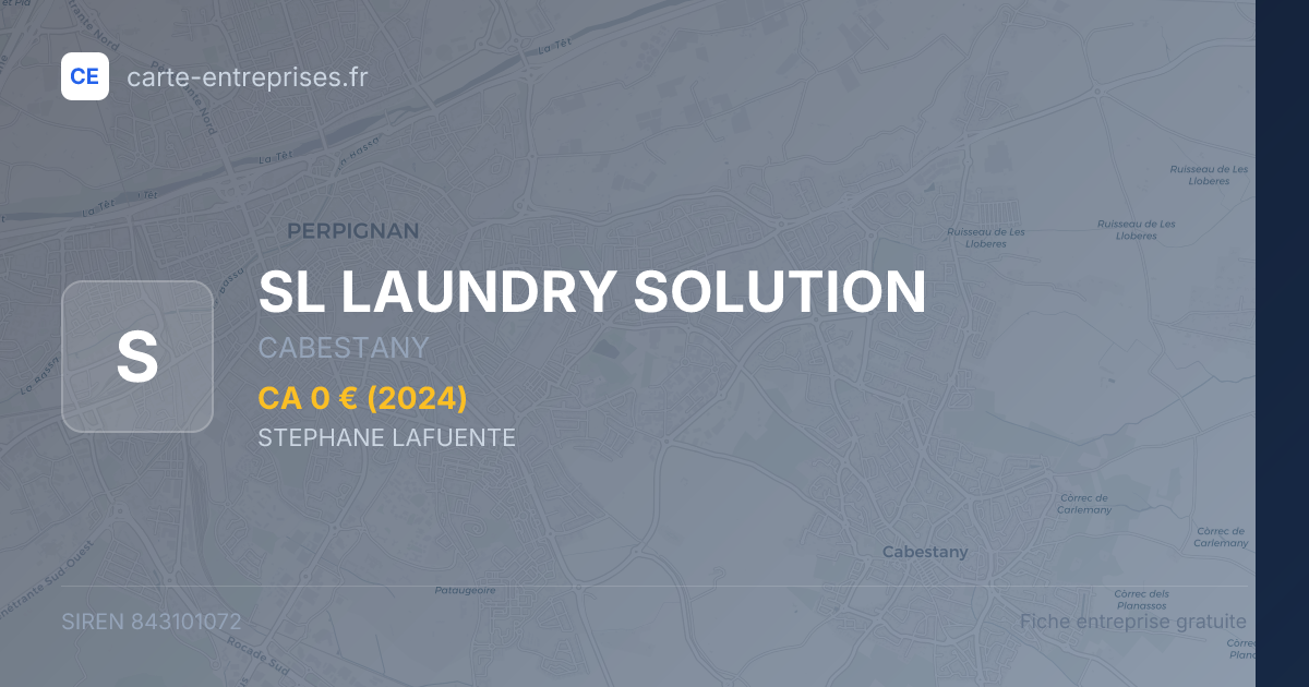 SL LAUNDRY SOLUTION — 843101072 — fiche entreprise