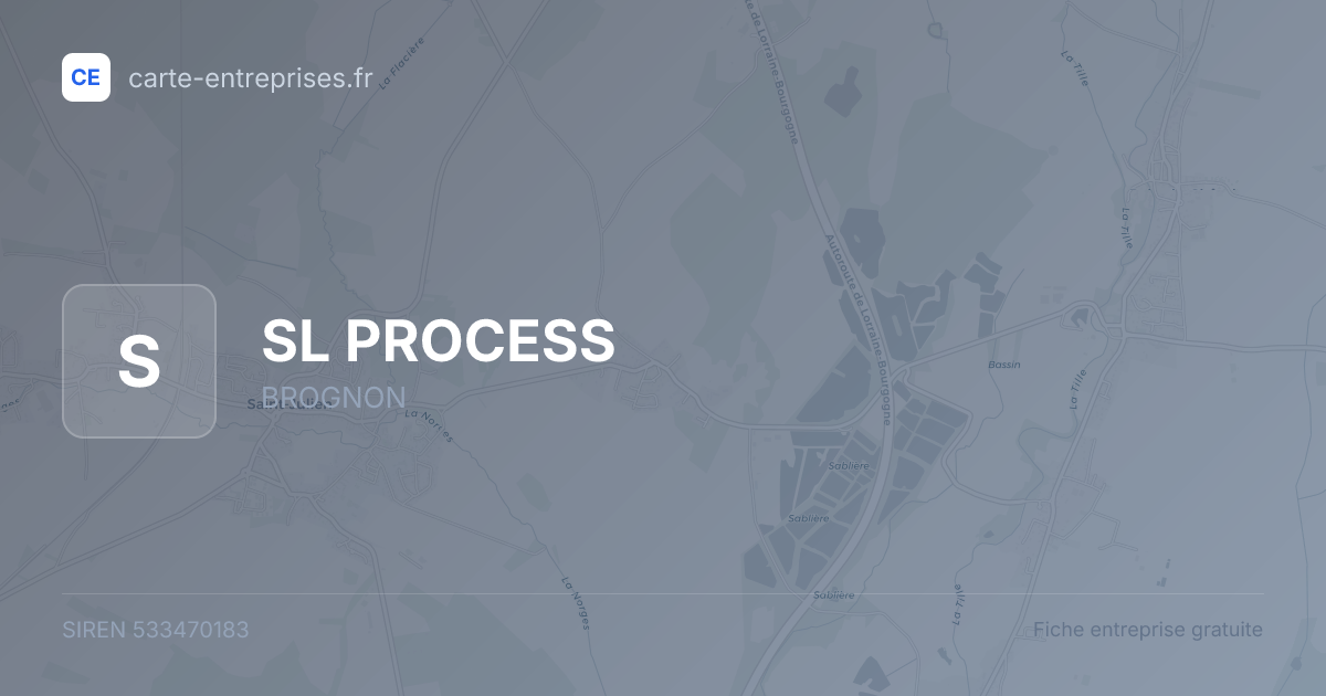 SL PROCESS — 533470183 — fiche entreprise