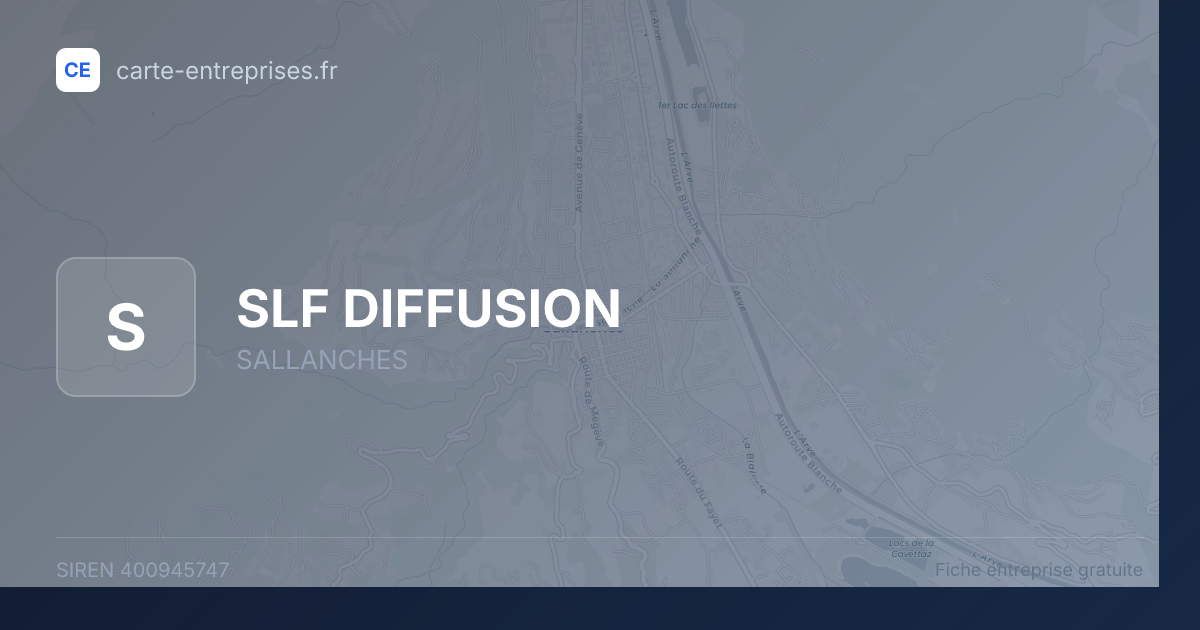 SLF DIFFUSION — 400945747 — fiche entreprise