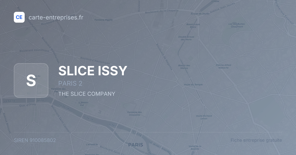 SLICE ISSY — 910085802 — fiche entreprise
