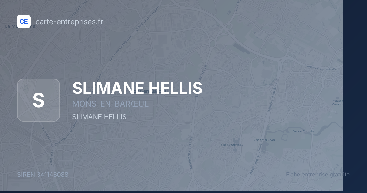 SLIMANE HELLIS — 341148088 — fiche entreprise