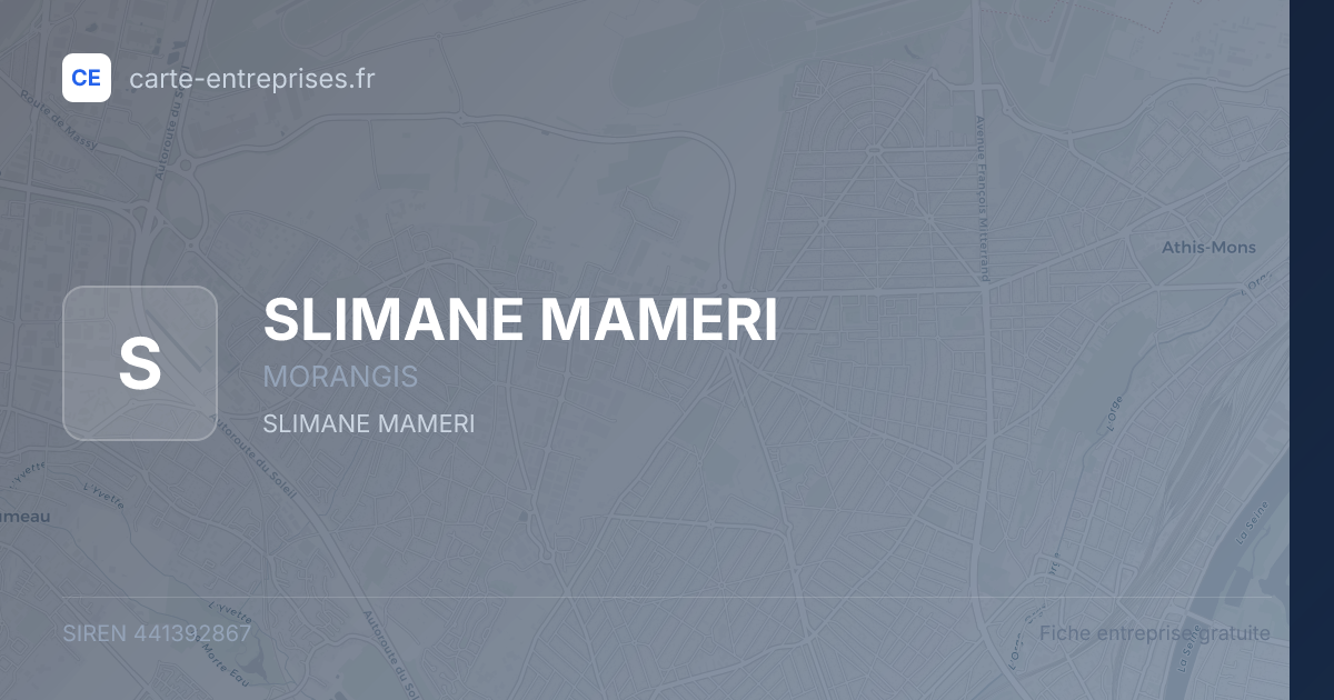 SLIMANE MAMERI — 441392867 — fiche entreprise