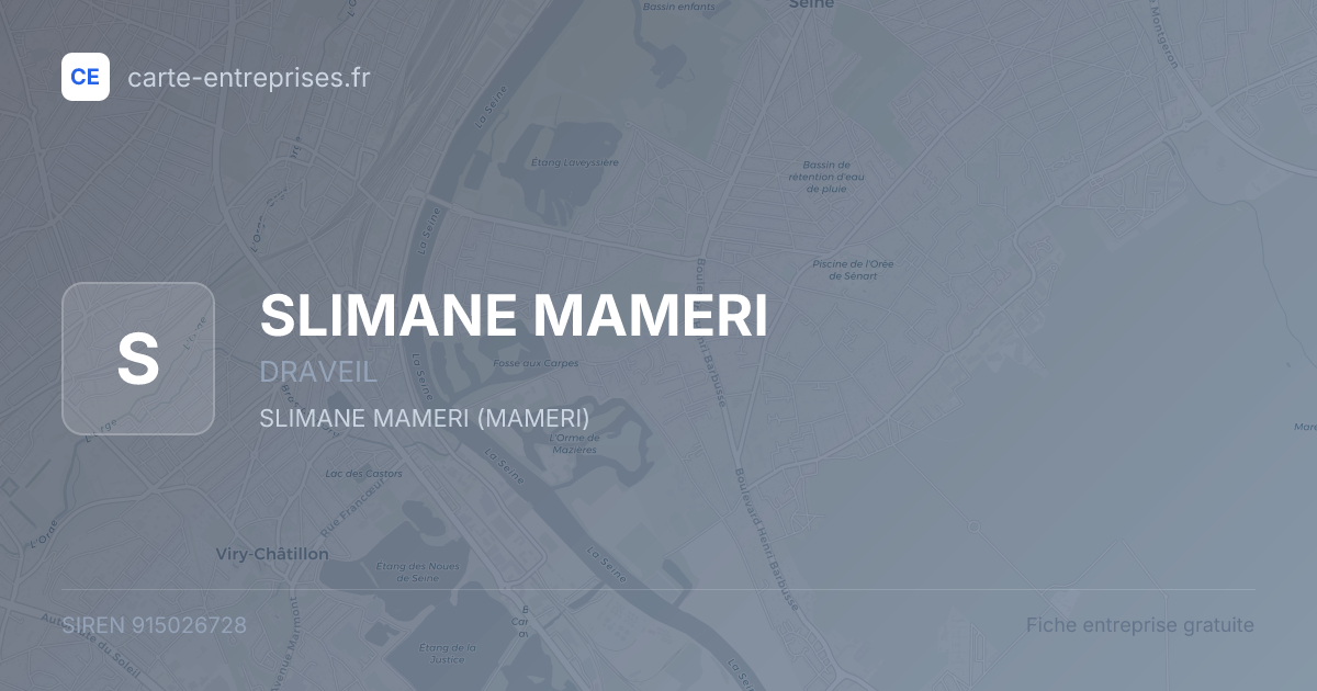 SLIMANE MAMERI — 915026728 — fiche entreprise