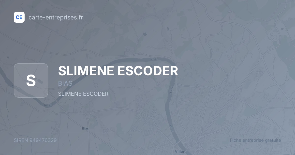 SLIMENE ESCODER — 949476329 — fiche entreprise