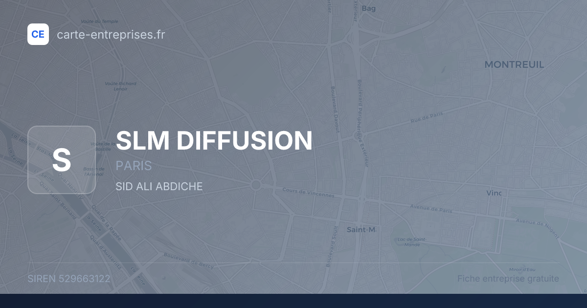 SLM DIFFUSION — 529663122 — fiche entreprise