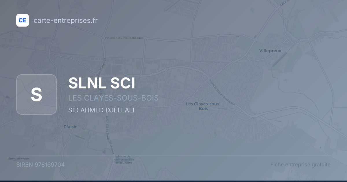 SLNL SCI — 978169704 — fiche entreprise