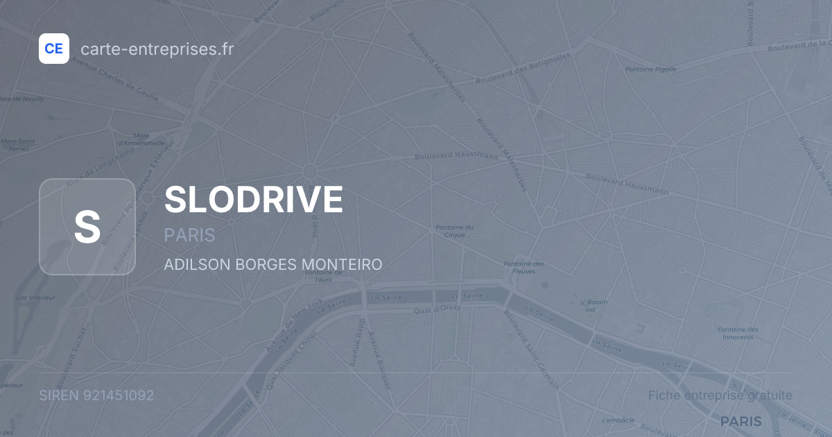 SLODRIVE — 921451092 — fiche entreprise