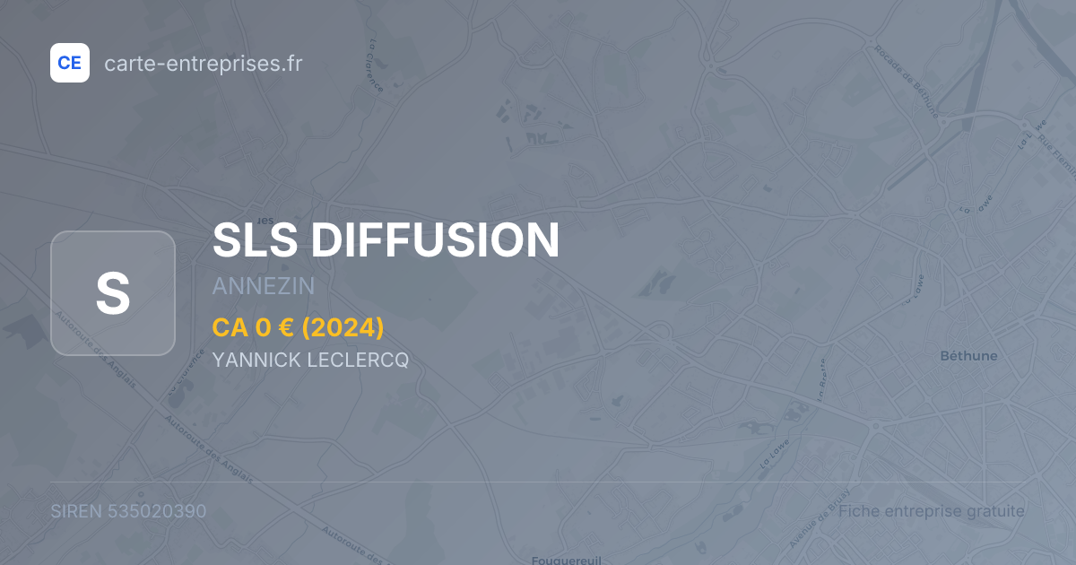 SLS DIFFUSION — 535020390 — fiche entreprise
