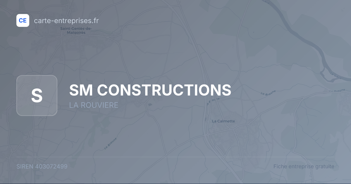SM CONSTRUCTIONS — 403072499 — fiche entreprise