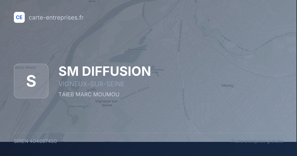 SM DIFFUSION — 404697450 — fiche entreprise