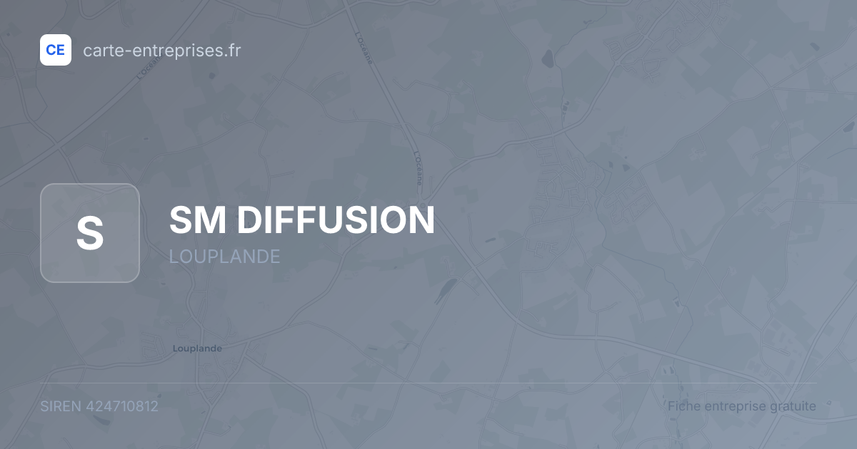 SM DIFFUSION — 424710812 — fiche entreprise