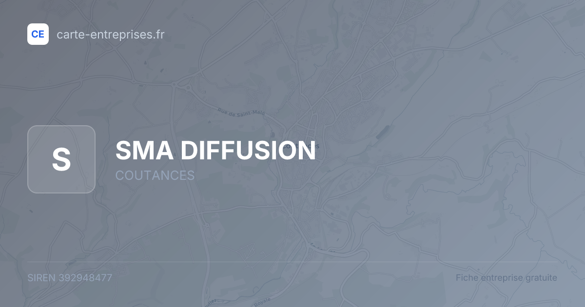 SMA DIFFUSION — 392948477 — fiche entreprise