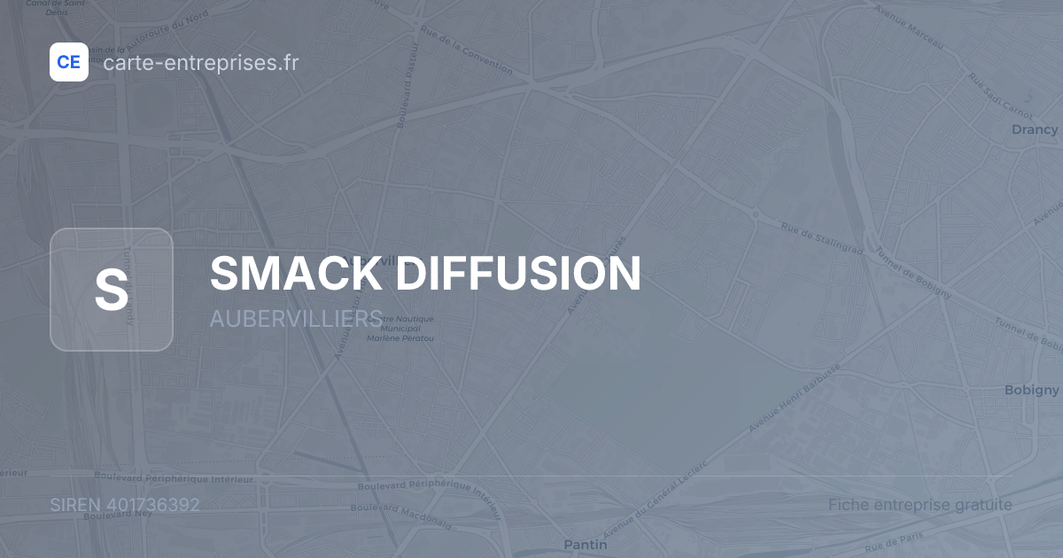 SMACK DIFFUSION — 401736392 — fiche entreprise
