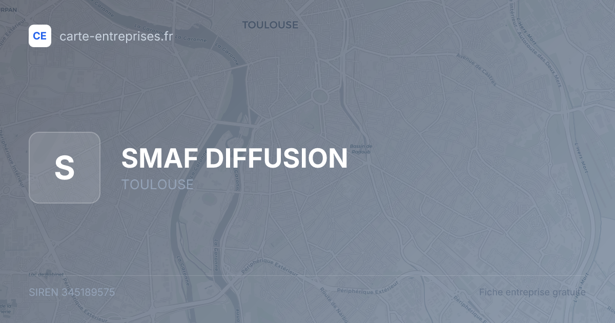 SMAF DIFFUSION — 345189575 — fiche entreprise