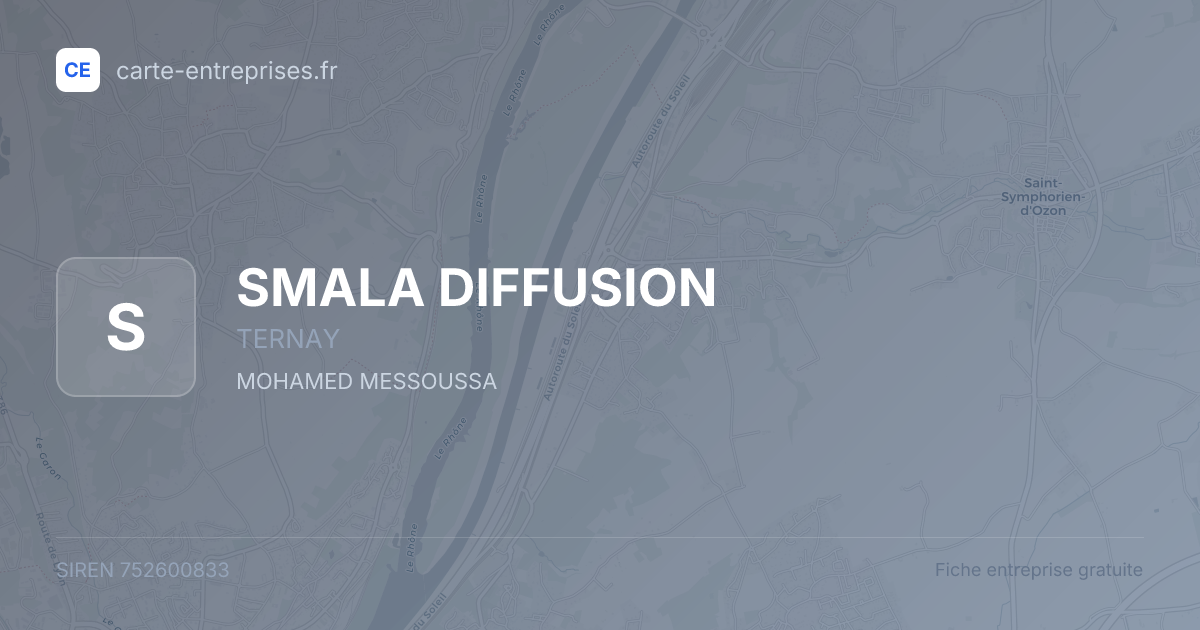 SMALA DIFFUSION — 752600833 — fiche entreprise