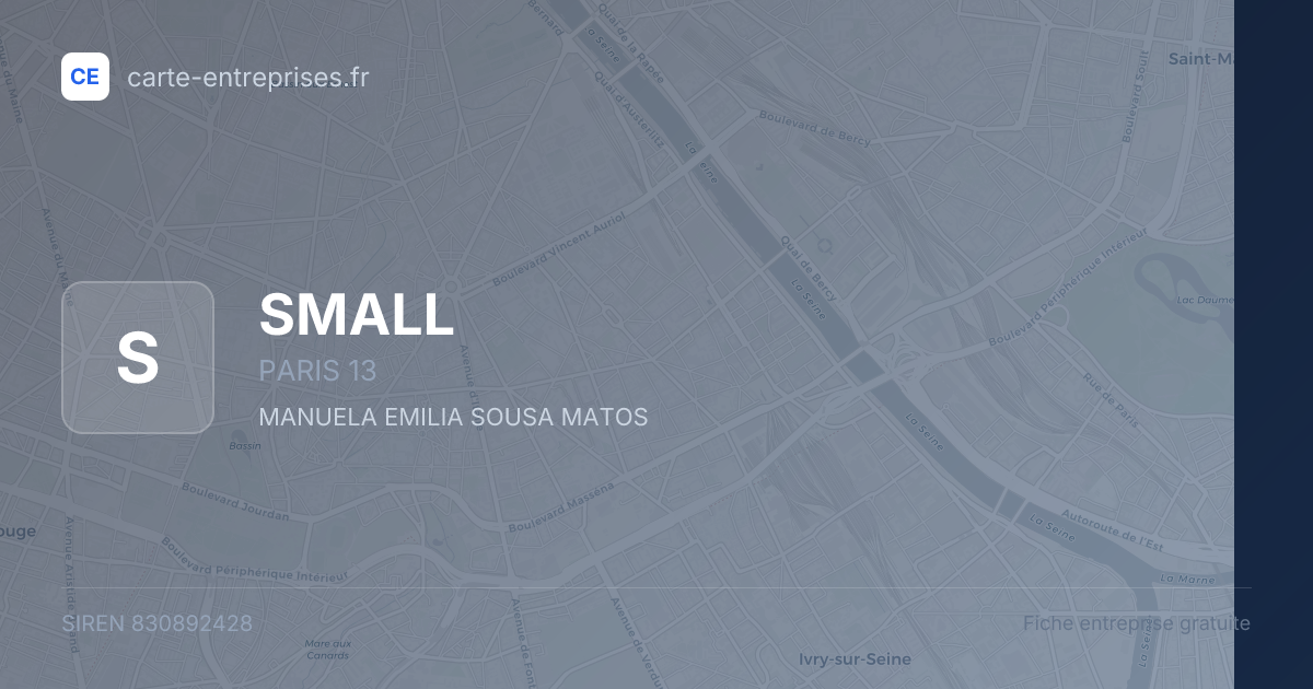 SMALL — 830892428 — fiche entreprise