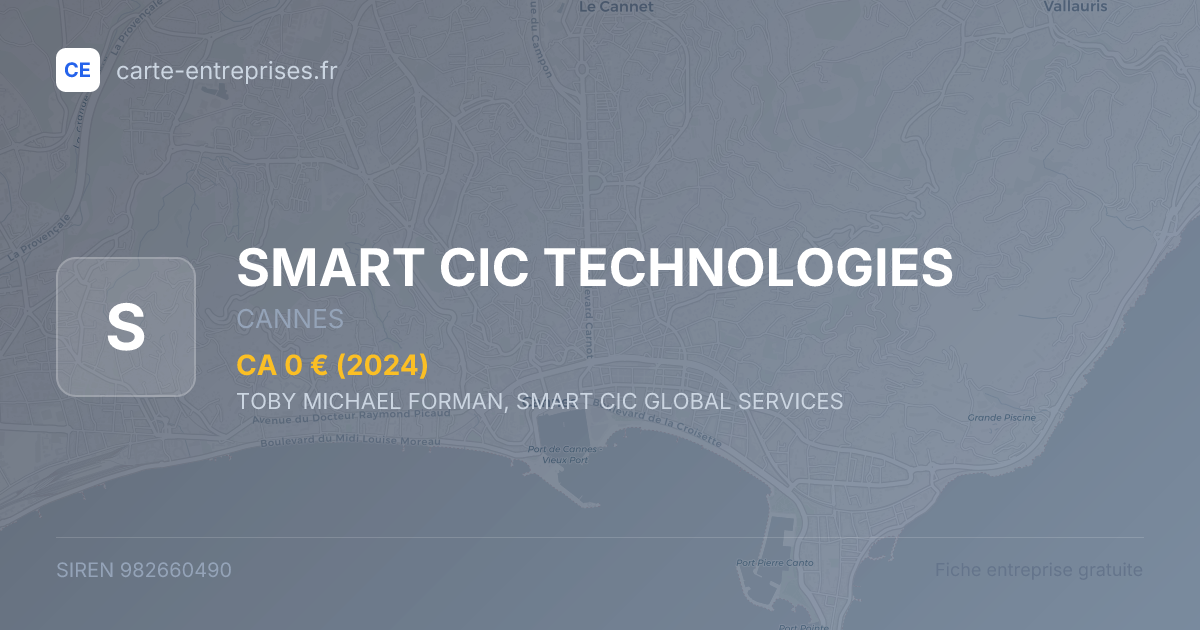 SMART CIC TECHNOLOGIES — 982660490 — fiche entreprise