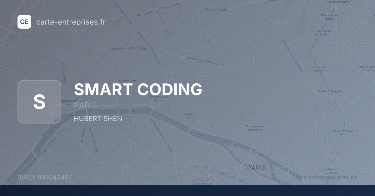 SMART CODING — 899243497 — fiche entreprise