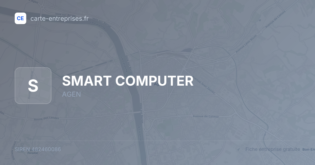 SMART COMPUTER — 482460086 — fiche entreprise