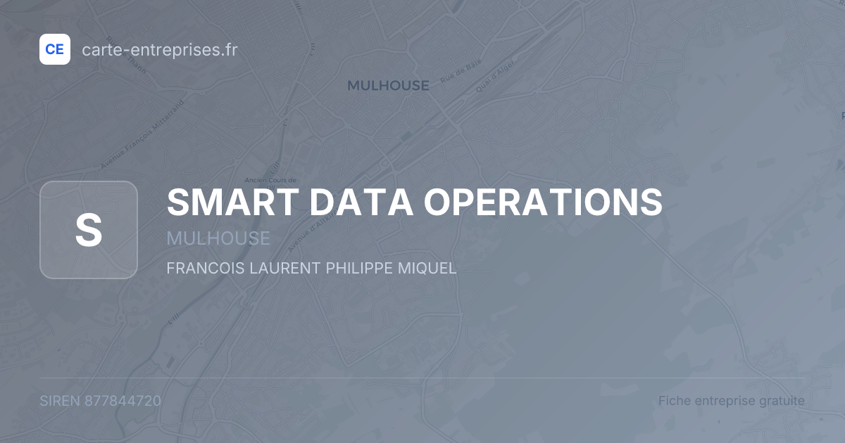 SMART DATA OPERATIONS — 877844720 — fiche entreprise