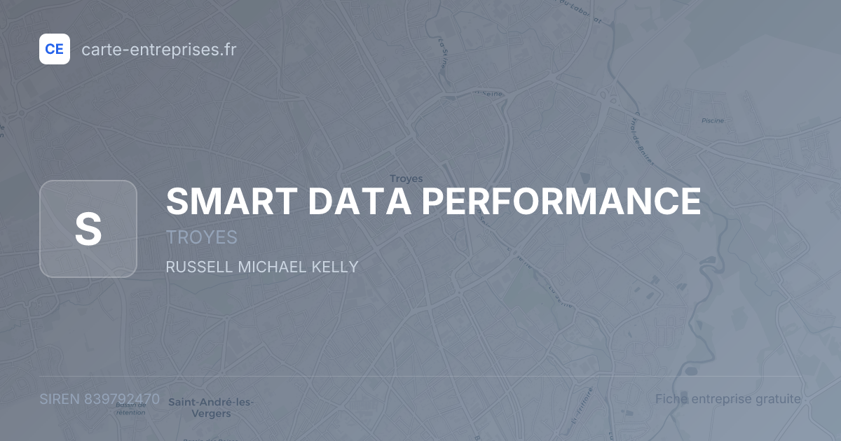 SMART DATA PERFORMANCE — 839792470 — fiche entreprise