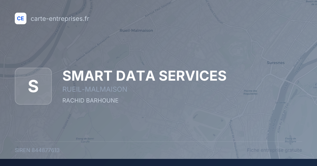 SMART DATA SERVICES — 844877613 — fiche entreprise