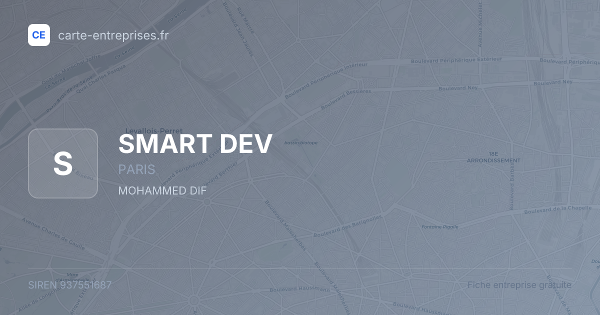 SMART DEV — 937551687 — fiche entreprise