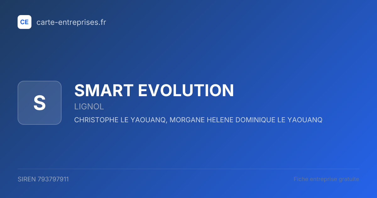 SMART EVOLUTION — 793797911 — fiche entreprise