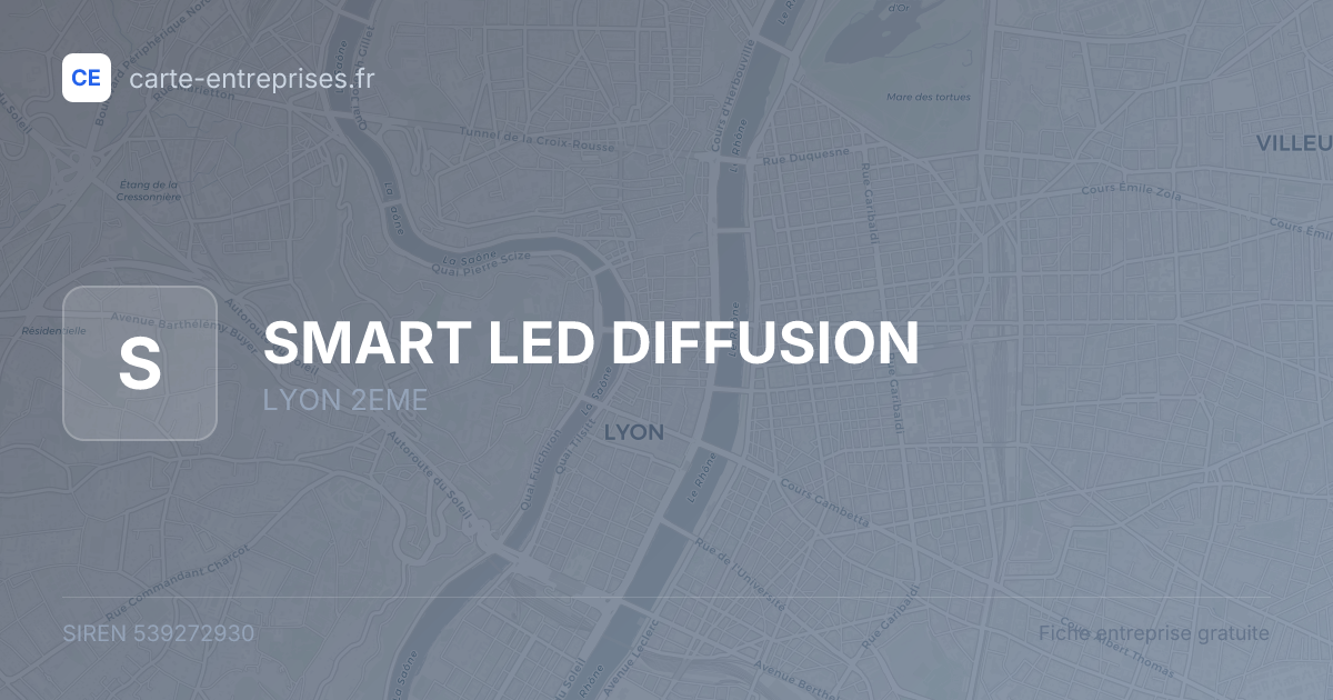 SMART LED DIFFUSION — 539272930 — fiche entreprise