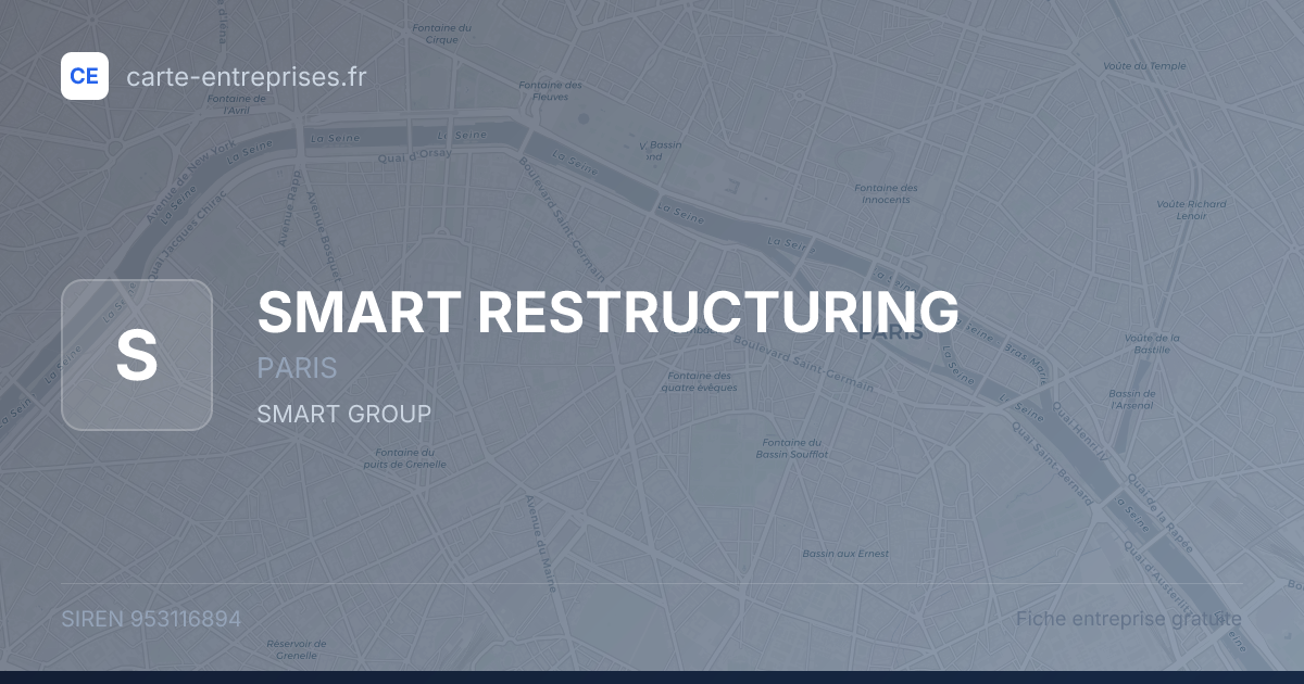 SMART RESTRUCTURING — 953116894 — fiche entreprise