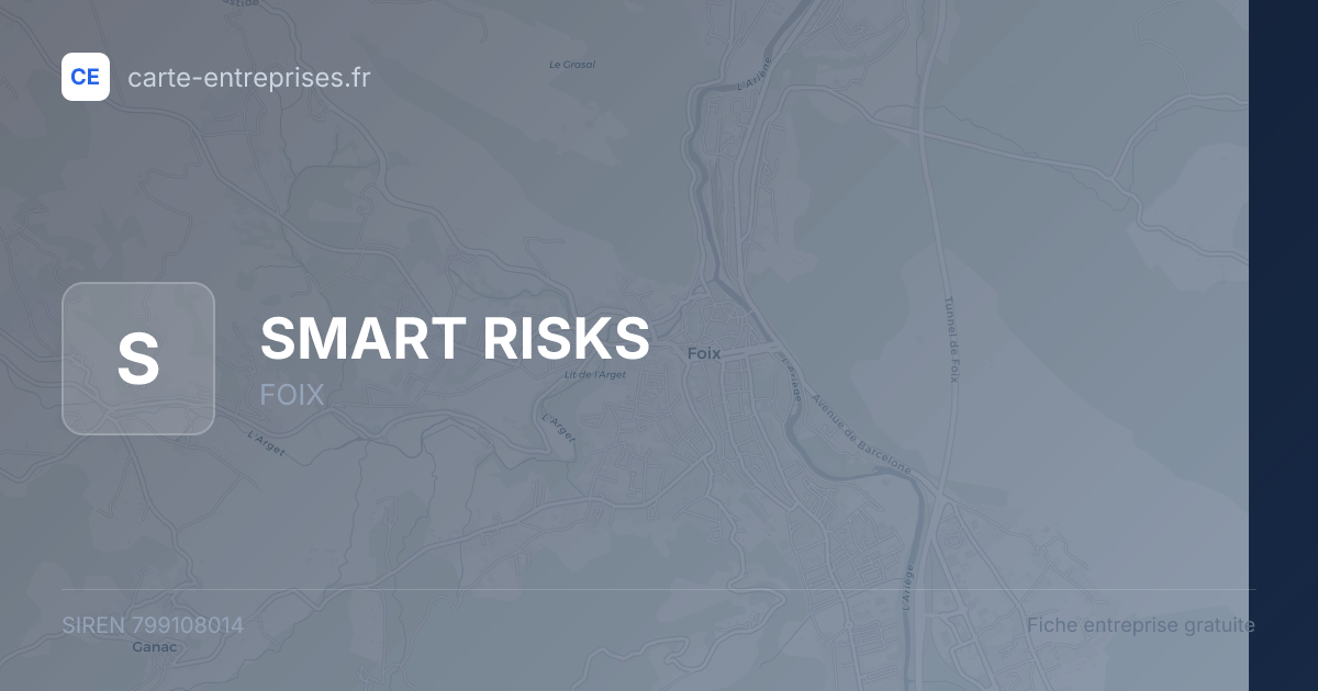 SMART RISKS — 799108014 — fiche entreprise