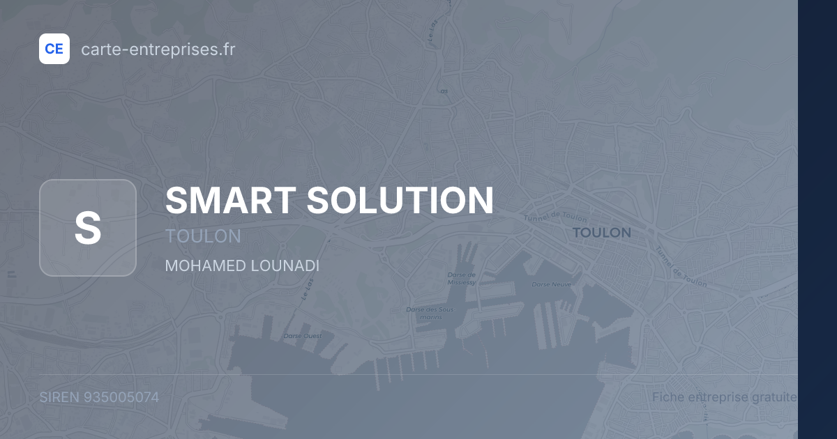 SMART SOLUTION — 935005074 — fiche entreprise