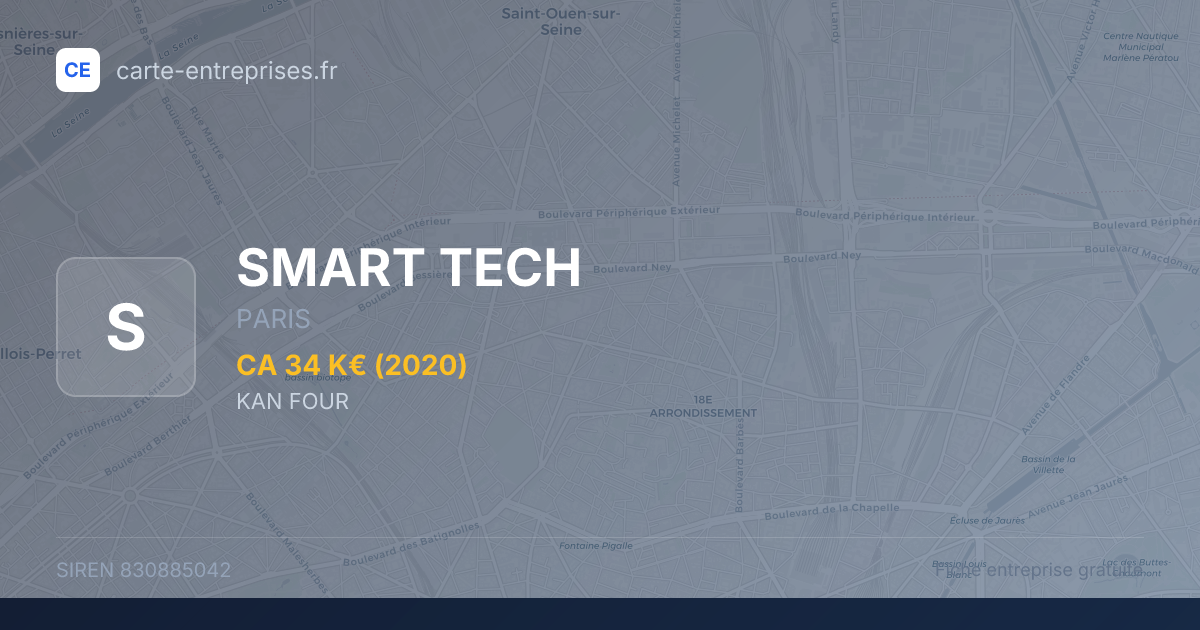 SMART TECH — 830885042 — fiche entreprise