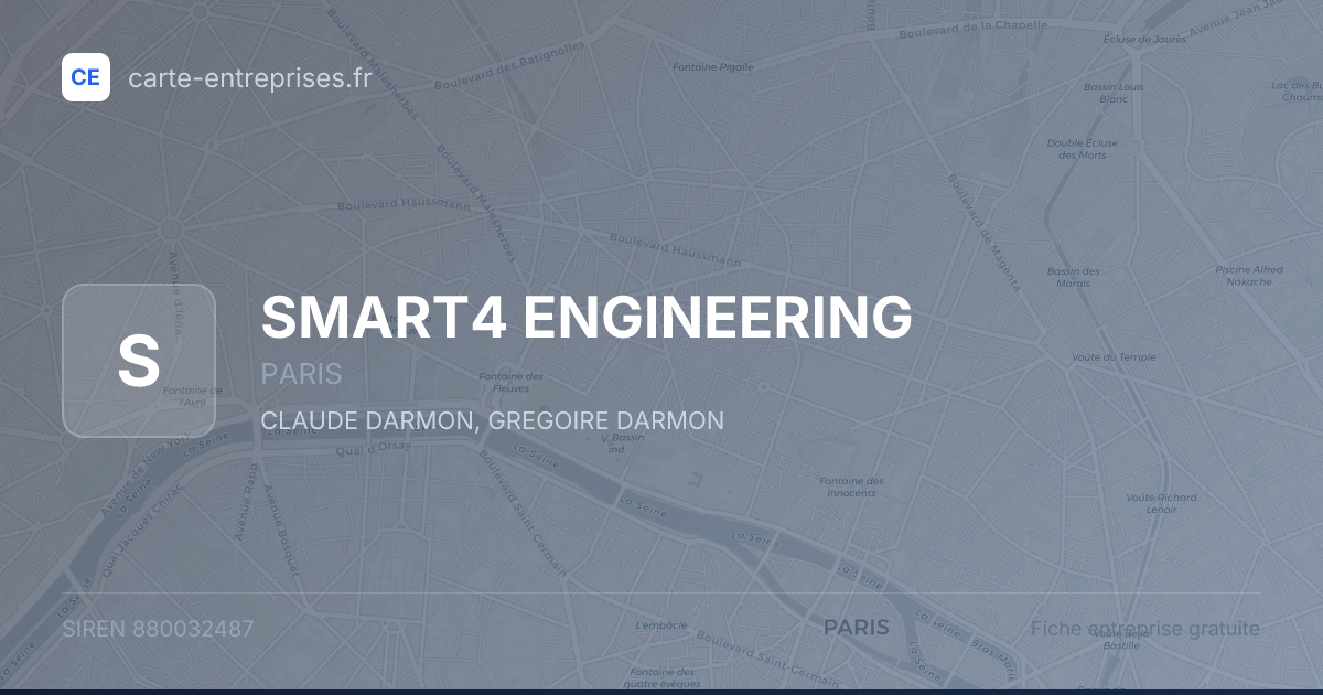 SMART4 ENGINEERING — 880032487 — fiche entreprise