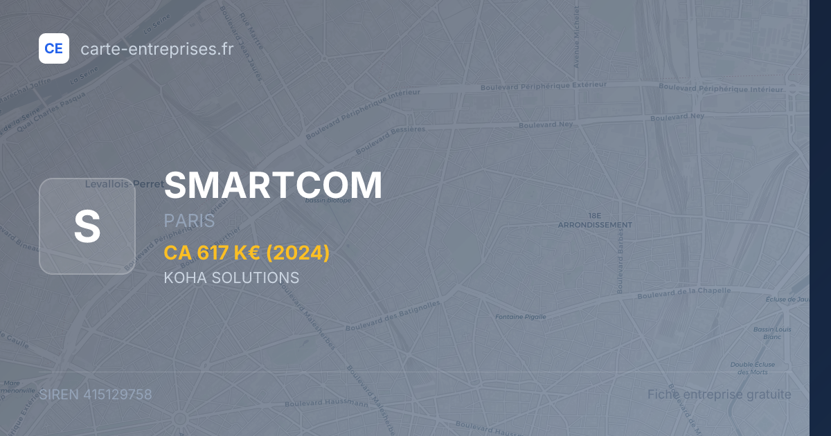 SMARTCOM — 415129758 — fiche entreprise