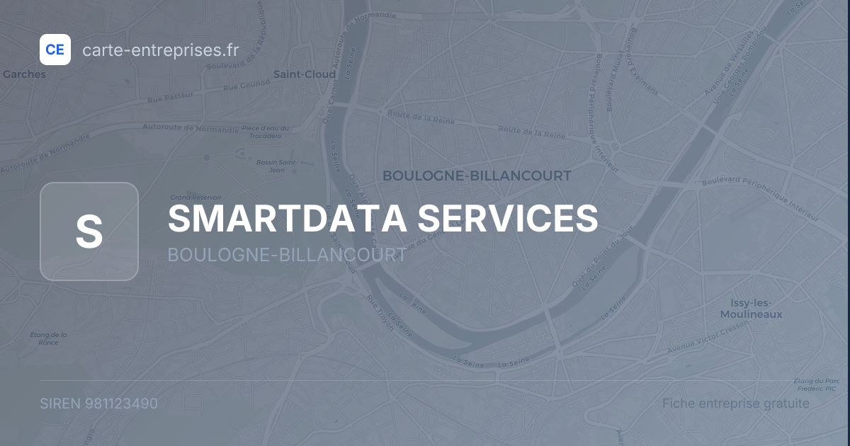 SMARTDATA SERVICES — 981123490 — fiche entreprise