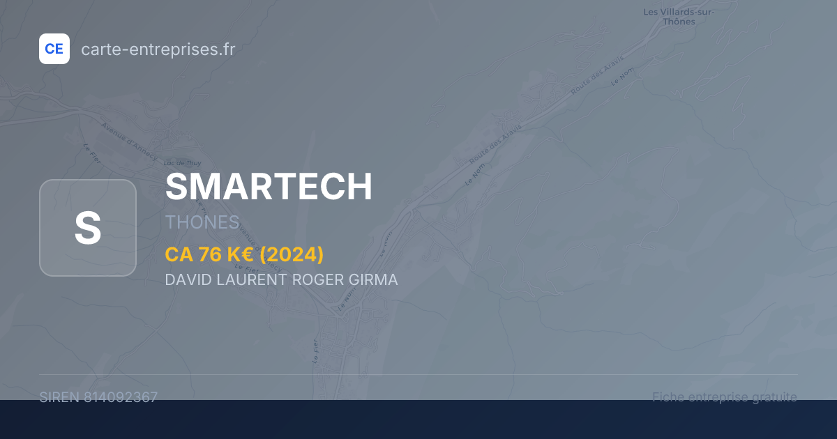SMARTECH — 814092367 — fiche entreprise