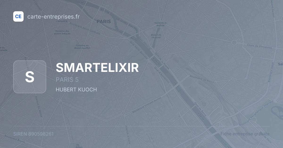 SMARTELIXIR — 890598261 — fiche entreprise