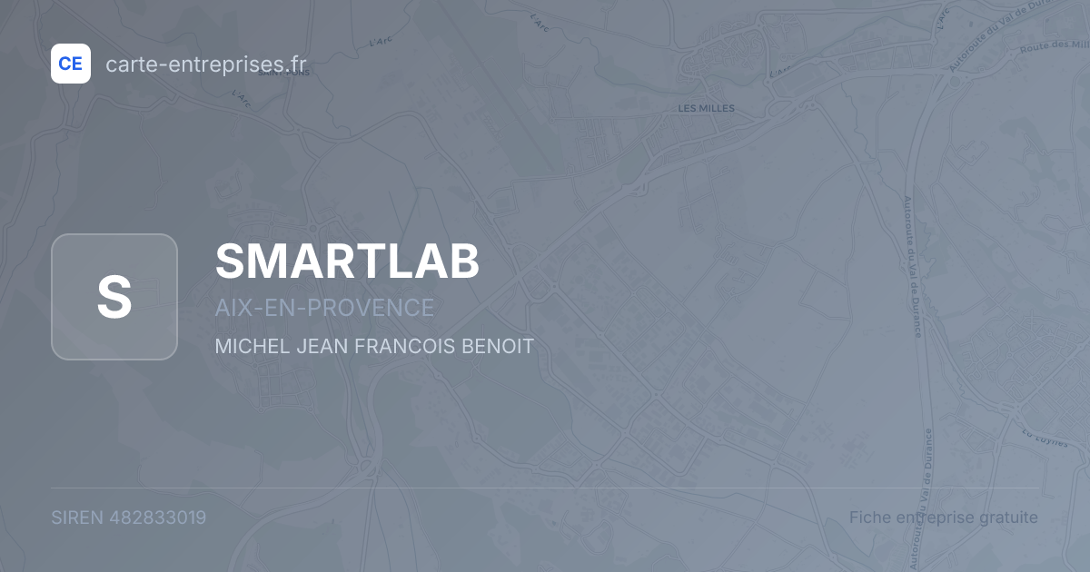 SMARTLAB — 482833019 — fiche entreprise
