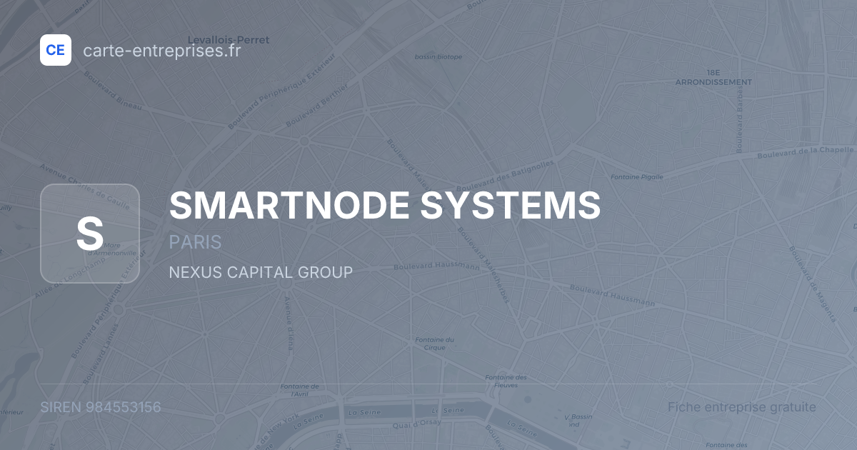 SMARTNODE SYSTEMS — 984553156 — fiche entreprise