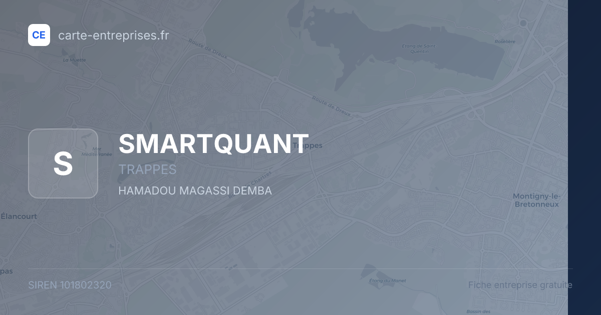 SMARTQUANT — 101802320 — fiche entreprise