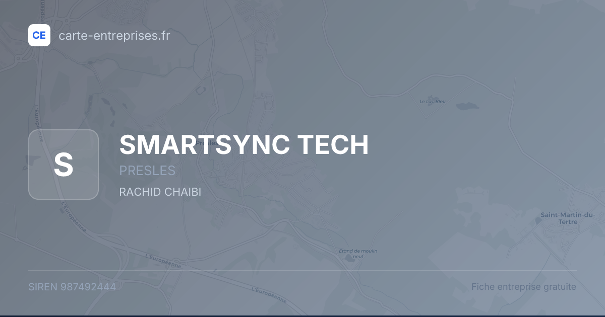 SMARTSYNC TECH — 987492444 — fiche entreprise